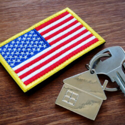 Key,From,Property,And,Usa,Flag.,Va,Loan,Mortgage,Concept.